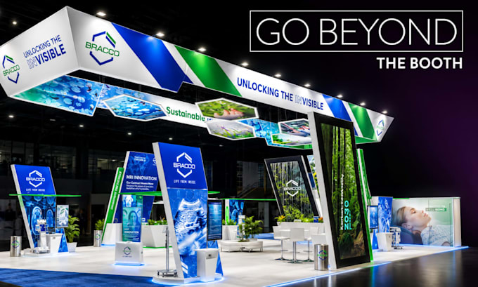 design trade show booth, exhibition stand, backdrop and booth graphics