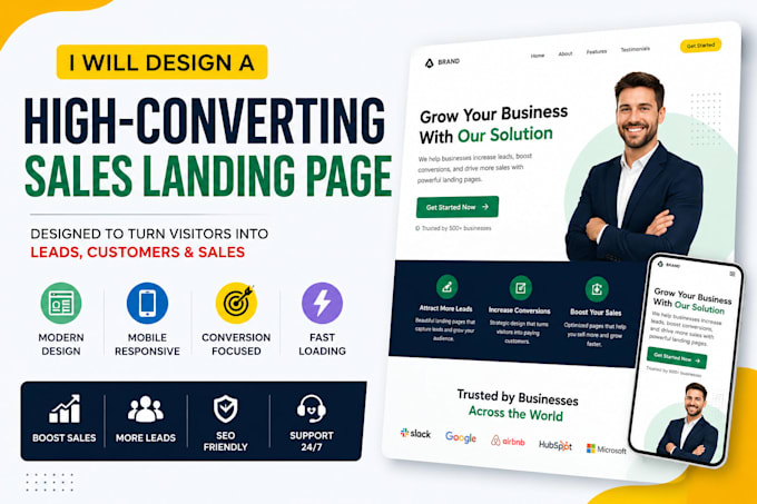 design a high converting sales landing page