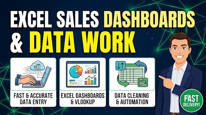 create excel dashboards, reports, charts, and analytics