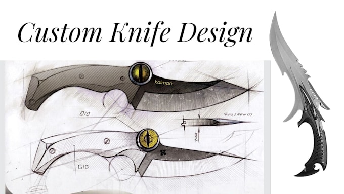 create a customized knife design and 3d knife model