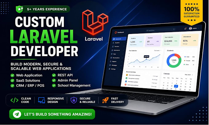 develop a custom laravel web application for your business