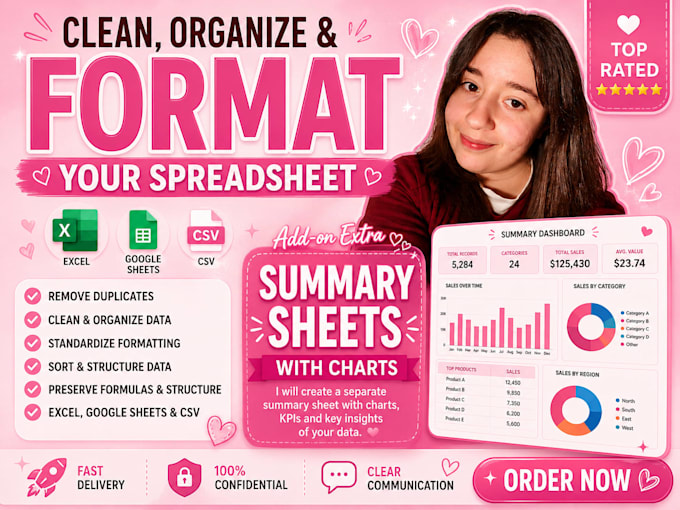 clean messy excel and google sheets data