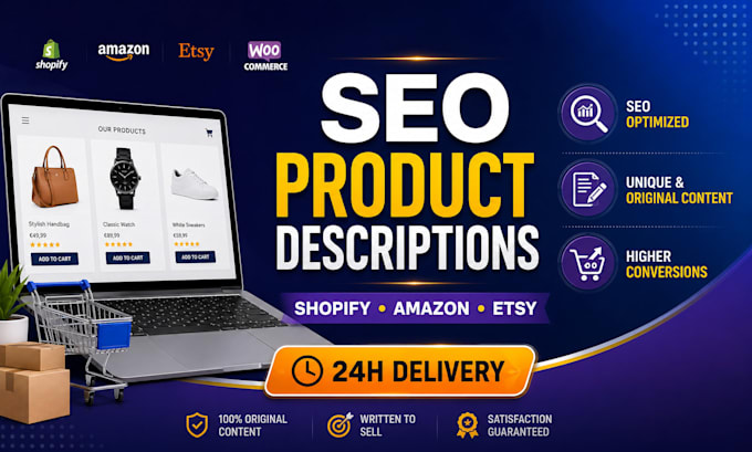 write SEO product description for shopify amazon and etsy and woocommerce