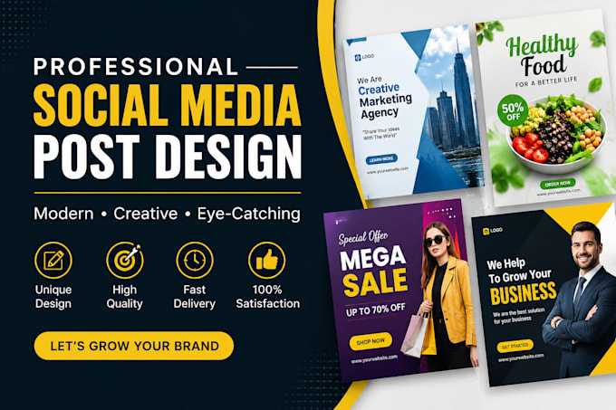 create professional social media post design