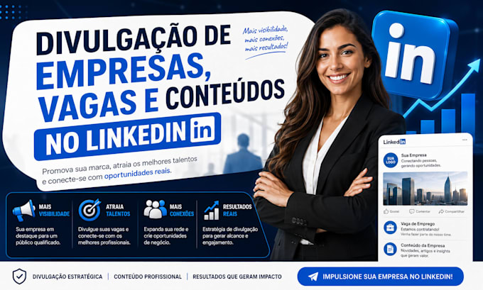 divulgacao de empresas, vagas e conteúdos no linkedin
