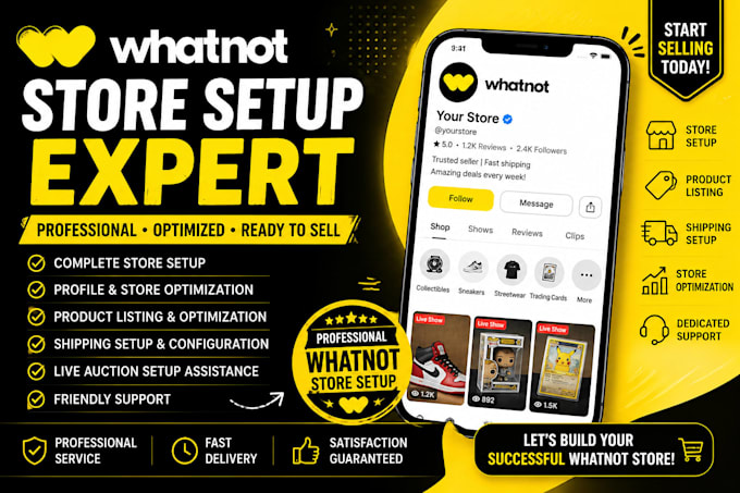 set up and optimize your whatnot store for more sales