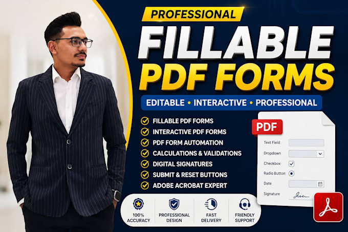 create professional fillable PDF forms and editable pdfs