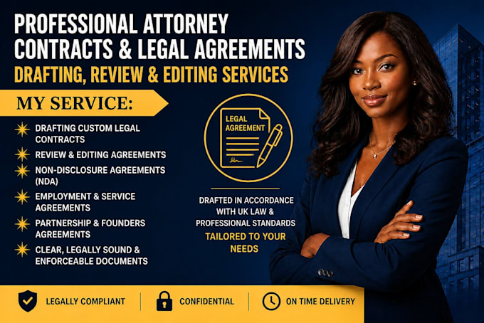 draft, review and edit contracts and legal agreements