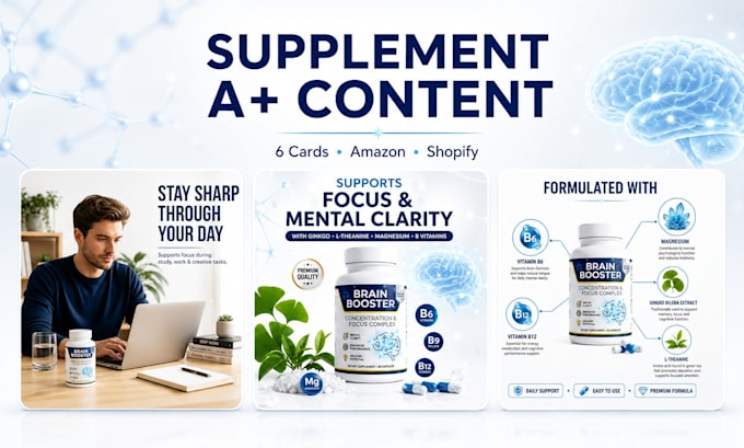 design amazon a plus content for supplement brands