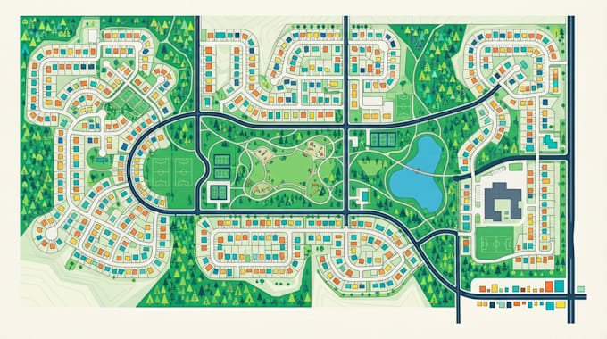 create custom landscape map site plans location map