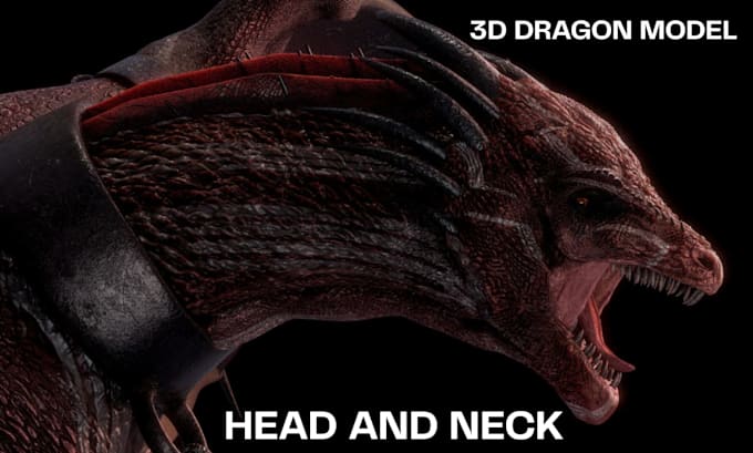 do 3d dragon model creature design monster for game and animation
