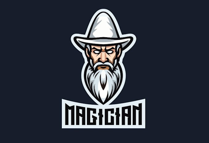 custom made modern stylish beard logo for you