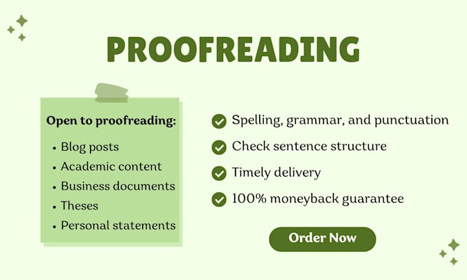 proofread your written material for spelling and grammar