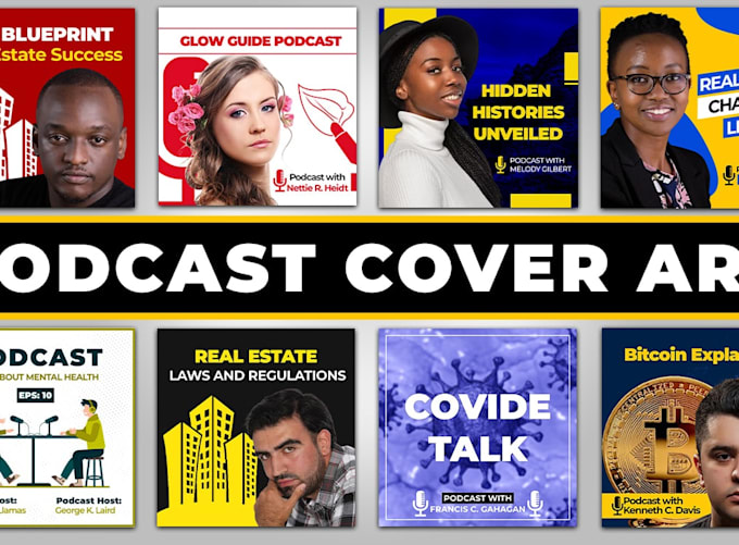 design a podcast logo and cover art
