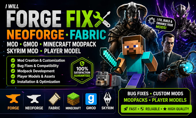 fabric mod neoforge gmod minecraft modpack skyrim mod playermodel fnaf mod