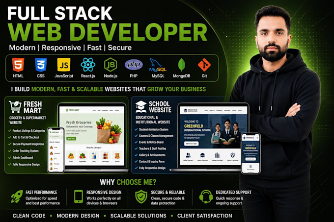 build a modern full stack website using react