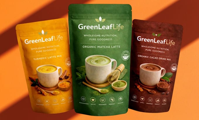 do product packaging design, box pouch label design