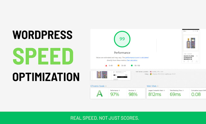manually optimize wordpress speed, fix core web vitals and improve gtmetrix