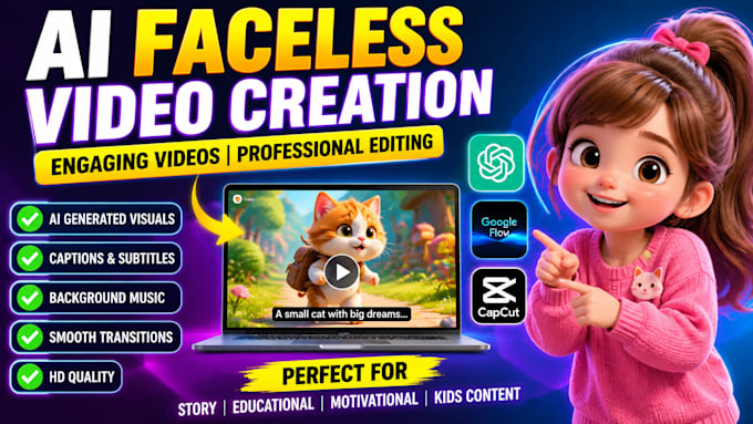 create ai faceless youtube videos