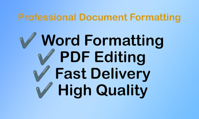 zprofessionally format microsoft word documents