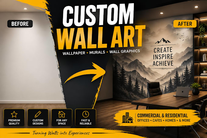 design custom wall art, wallpaper and mural for your space