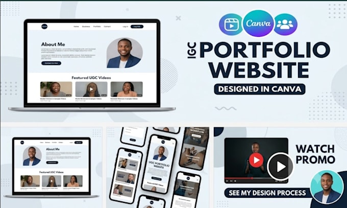design canva ugc portfolio website