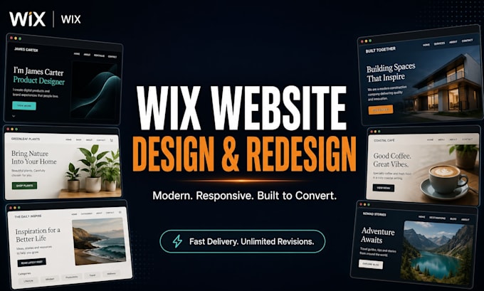 design or redesign your wix website, build wix web design or development