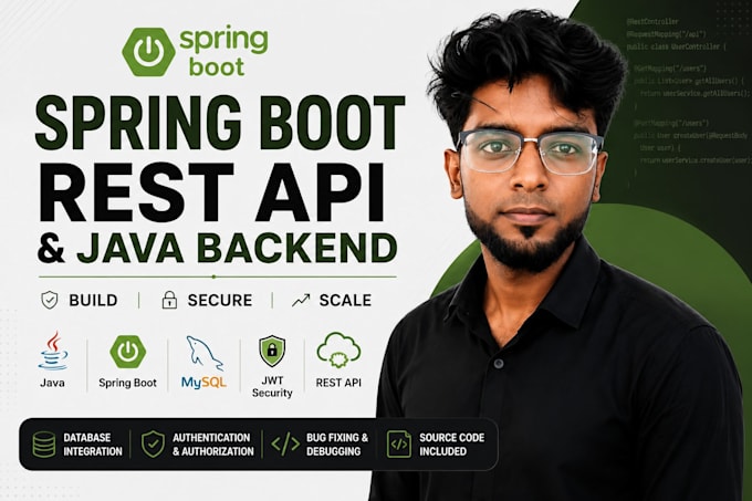 develop java spring boot rest apis and backend