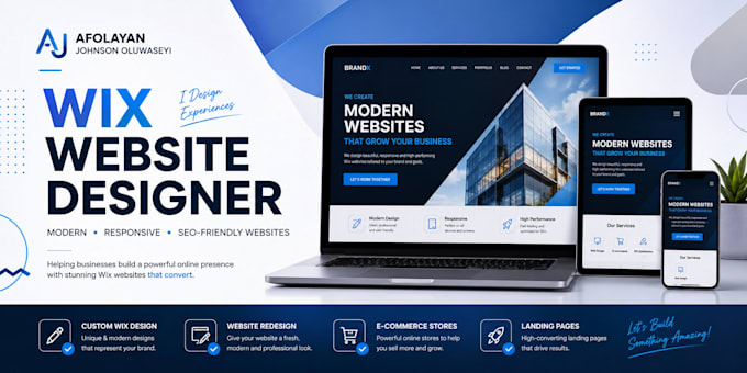 design and redesign wix website setup wix online website