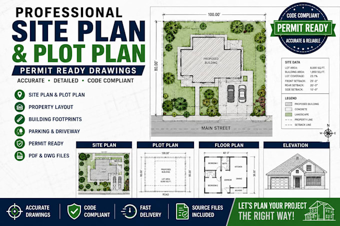 draw site plans for building permits