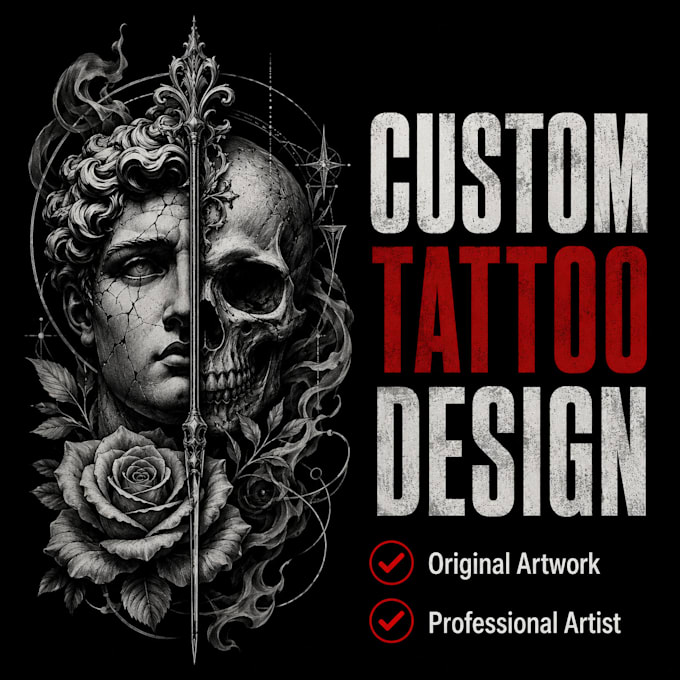 create a custom tattoo design or tattoo flash artwork