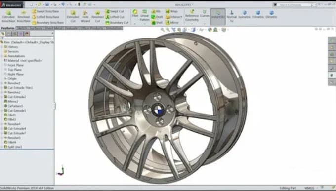 design vehicle components and 3d mechanical models, wheel rim cad