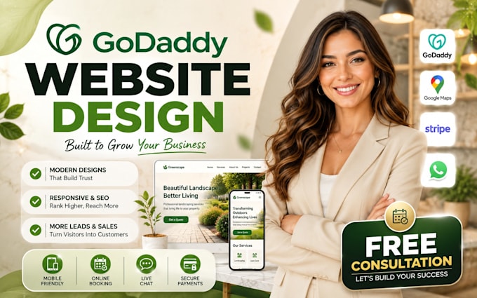 design godaddy website redesign godaddy website builder develop godaddy expert