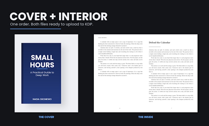 format your book interior and design a KDP ready cover