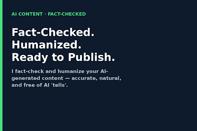 fact check and humanize your ai generated content