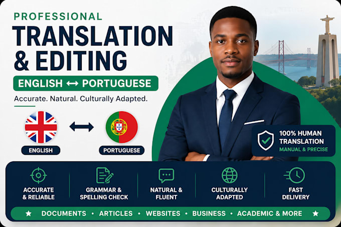 translate and edit your document between english and portuguese
