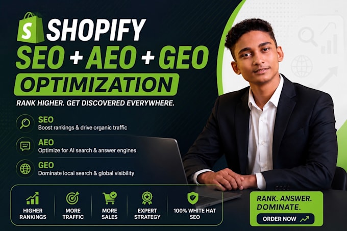 do shopify SEO aeo and GEO optimization for higher rankings
