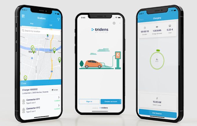 inder app, tracking app, ev charging app