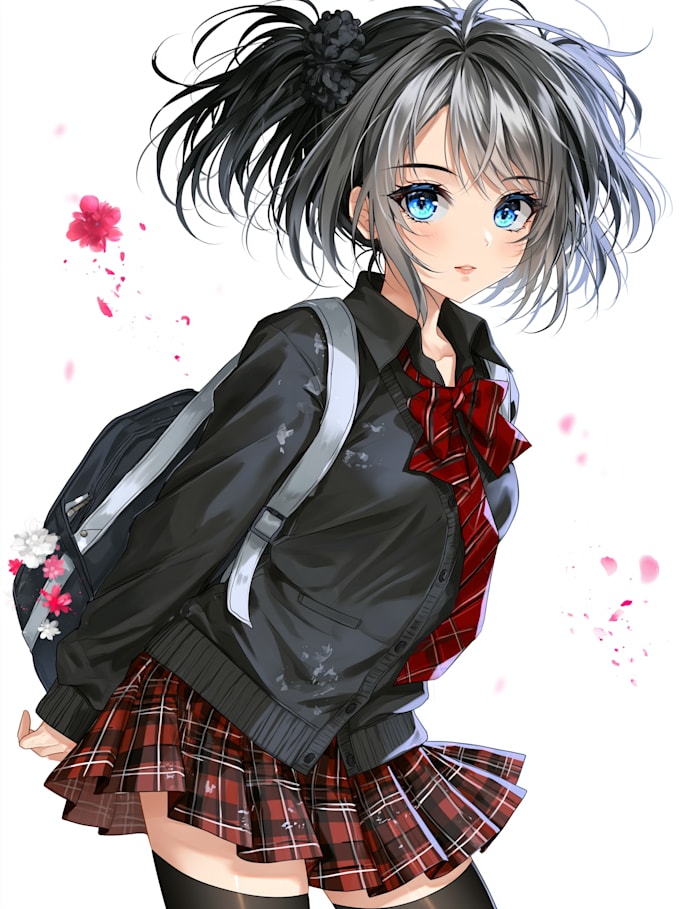 anime character an illustration and anime character