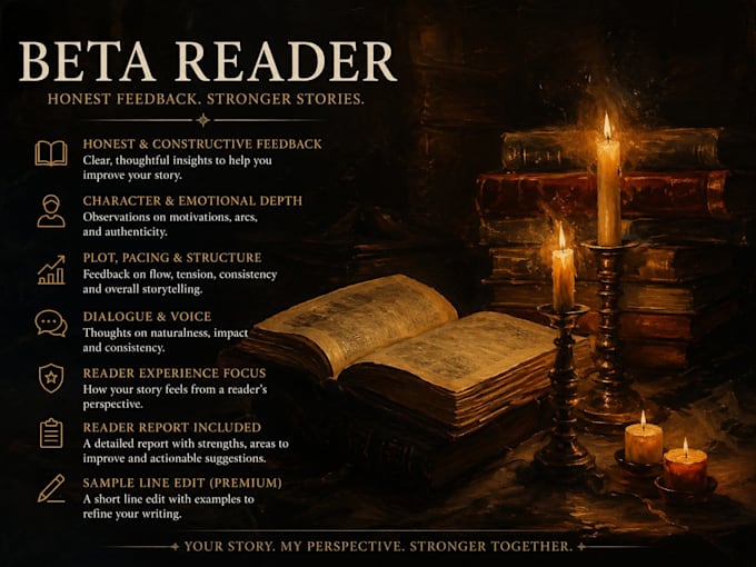 beta read your book with honest feedback