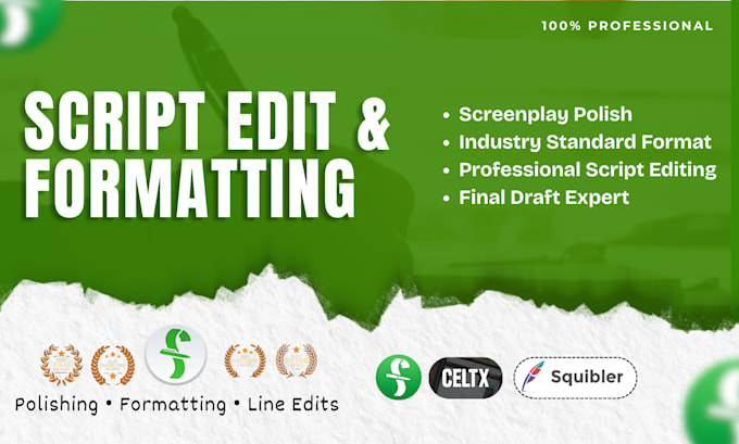 professionally rush format your script in final draft