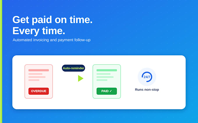 automate your invoicing so you always get paid on time