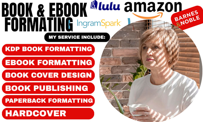 do book formatting, book layout design, typesetting book interior design for KDP
