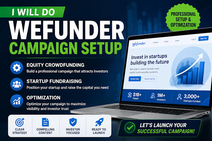 do wefunder campaign setup equity crowdfunding startup fundraising optimazation
