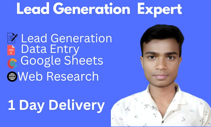 do lead generation, data entry and google sheets work