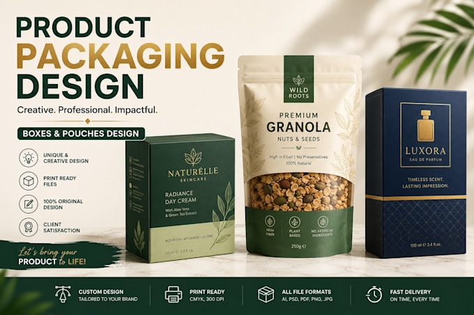 do product packaging design,amazon box packaging design and product label design