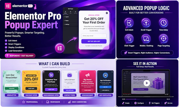 fix and setup elementor popup logic for wordpress