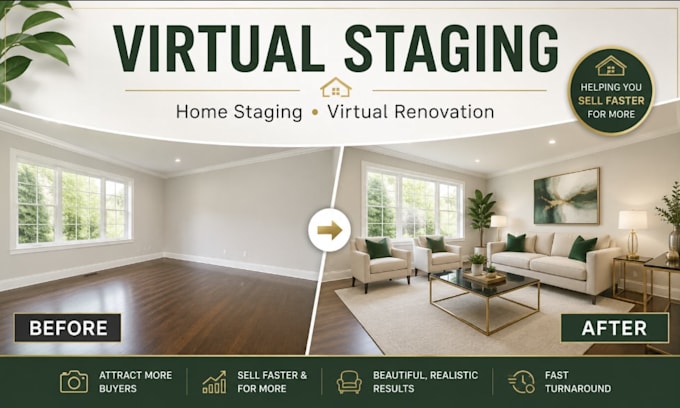 do virtual staging, home staging, virtual renovation and interior rendering