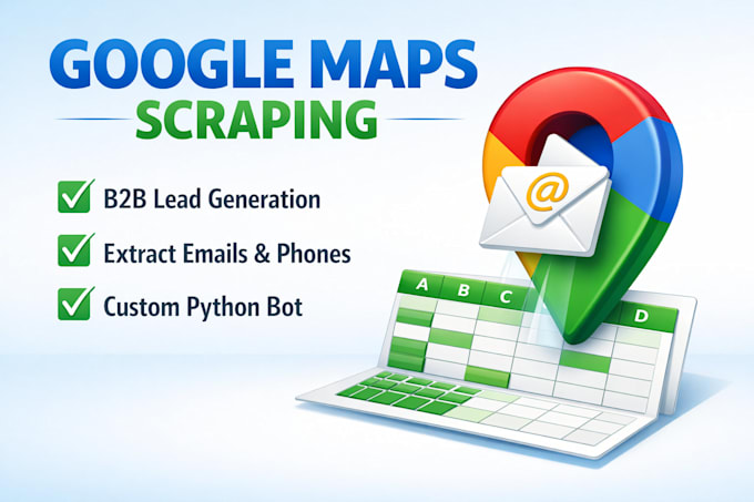 scrape google maps and extract b2b leads using python
