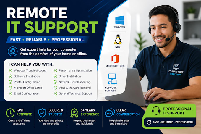 provide professional remote IT support for windows pcs